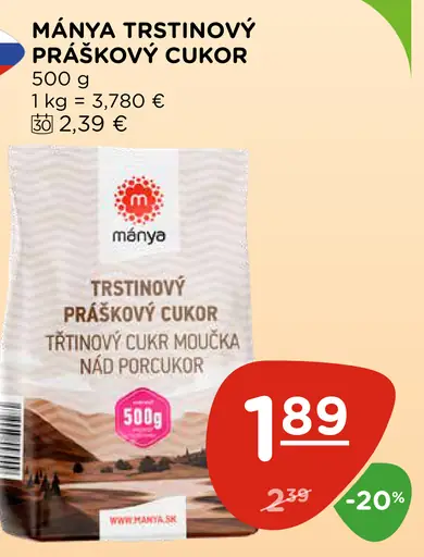 Manya Trstinový cukor škoricový