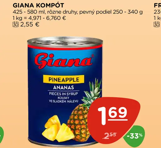 Giana ananás kúsky