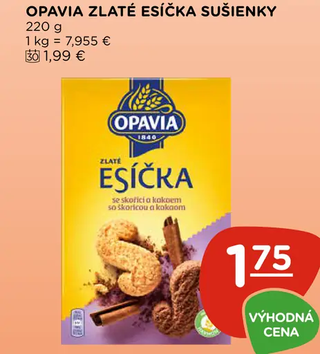 Opavia Zlaté Esíčka sušienky