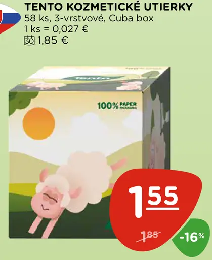 Tento Cuba box kozmetické utierky