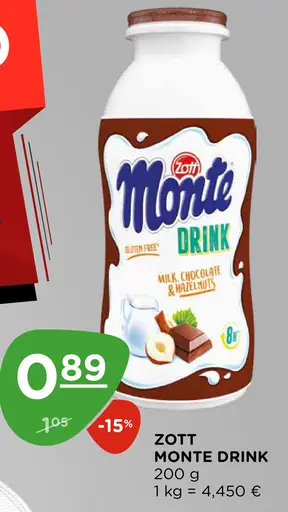 Zott Monte Drink mliečny nápoj