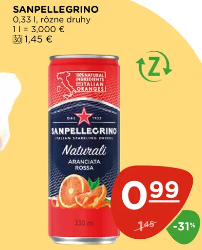 Sanpellegrino perlivý nápoj rôzne druhy