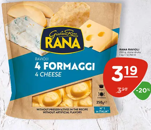 Rana ravioli 4 formaggi