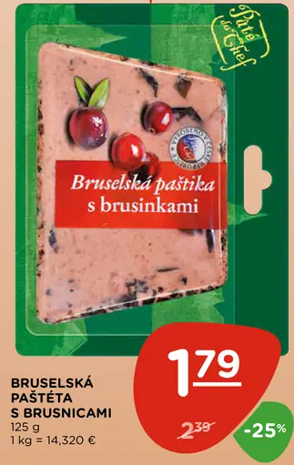 Bruselská paštéta s brusnicami