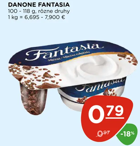 Danone Fantasia jogurtový dezert rôzne druhy