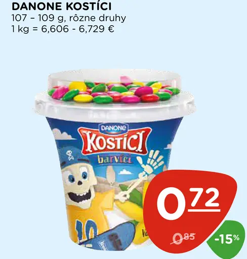 Danone Kostíci jogurtový dezert rôzne druhy