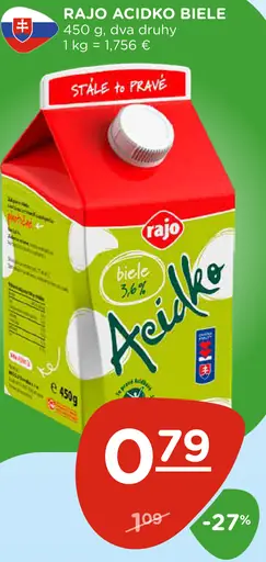 Rajo Acidko Biele 3,6%