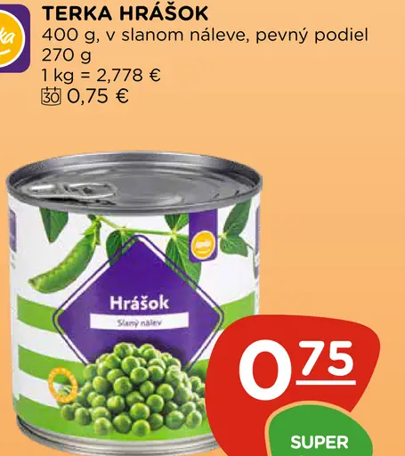 Terka hrášok v slanom náleve