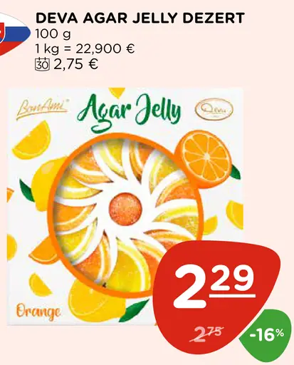 Deva Agar Jelly dezert pomaranč