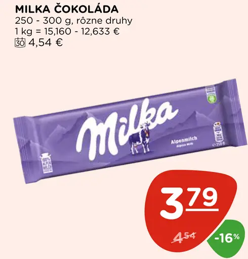 Milka Mliečna čokoláda
