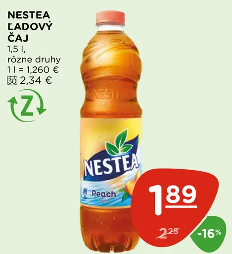 Nestea Ľadový čaj s príchuťou broskyne