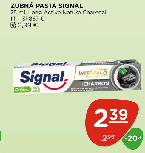 Zubná pasta Signal Long Active Nature Charcoal