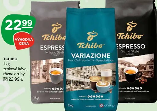 Tchibo Barista zrnková káva rôzne druhy