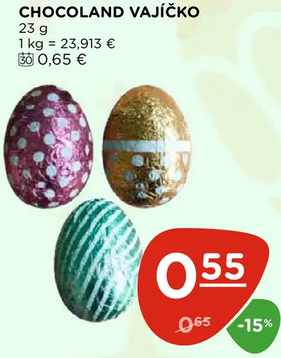 Chocoland veľkonočné vajíčka mix