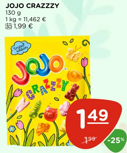 Jojo Crazzyy želatínové cukríky