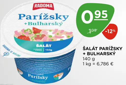 Radoma Parížsky + Bulharský šalát