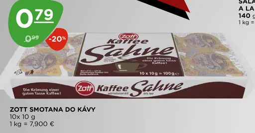Zott Smotana do kávy