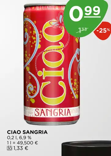 Ciao sangria plechovka