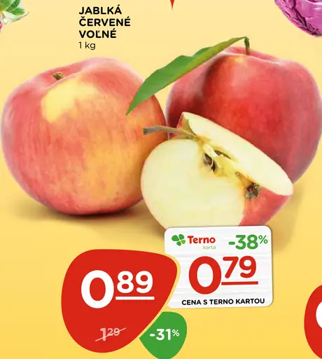 Jablká červené voľné