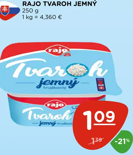 Rajo Tvaroh jemný hrudkovitý