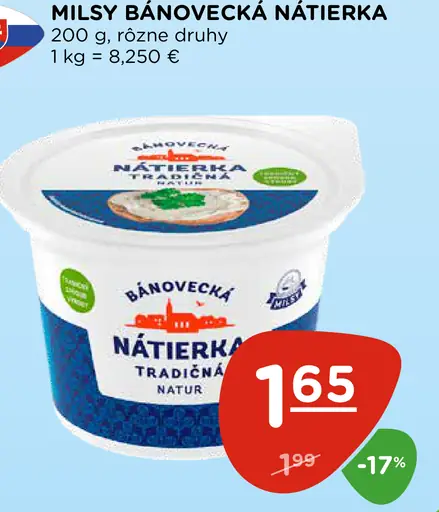 Milsy Bánovecká nátierka tradičná
