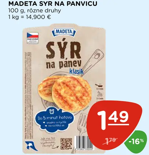 Madeta syr na panvicu klasík