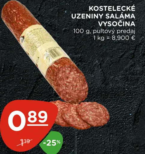 Kostelecké uzeniny Uherák saláma