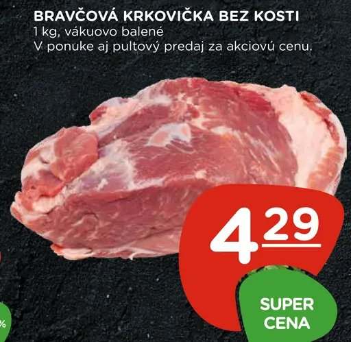 Údená krkovička bez kosti balená