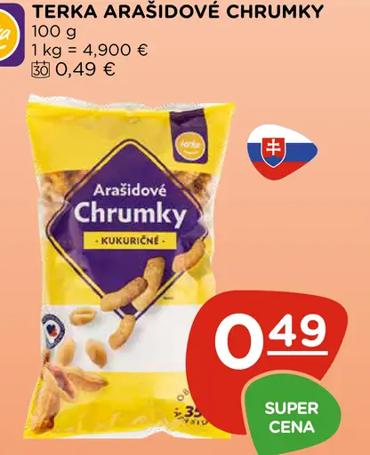Terka Arašidové Chrumky Kukuričné