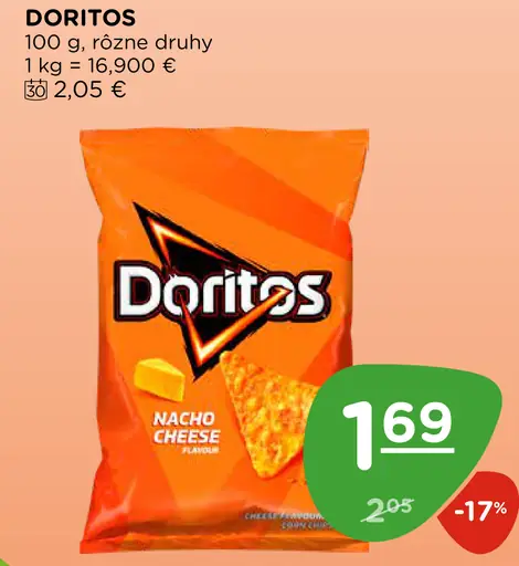 Doritos nacho cheese kukuričné chipsy
