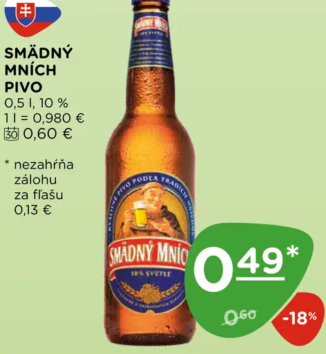 Šmädný Mních pivo
