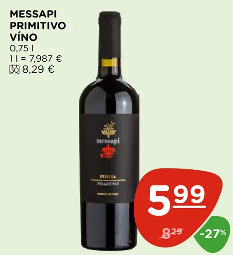 Messapi Primitivo víno