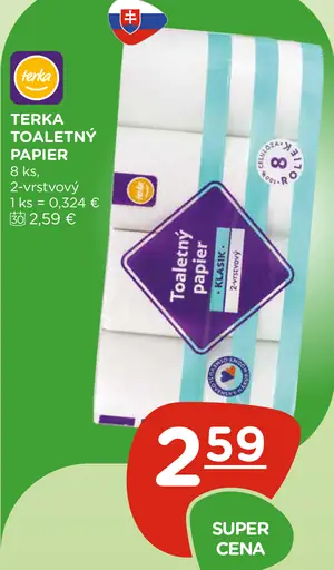 Terka toaletný papier 2-vrstvový