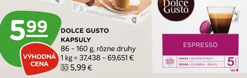Nescafé Dolce Gusto Espresso kapsuly na kávu