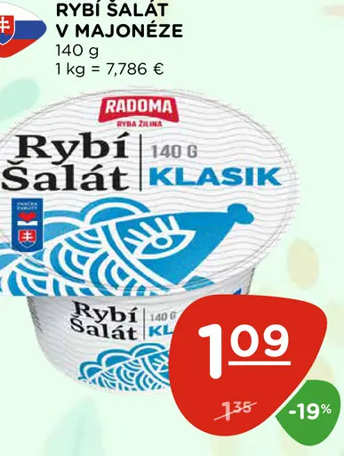 Rádoma rybí šalát v majonéze klasik