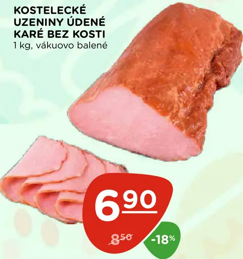 Kostelecké údeniny údené karé bez kosti
