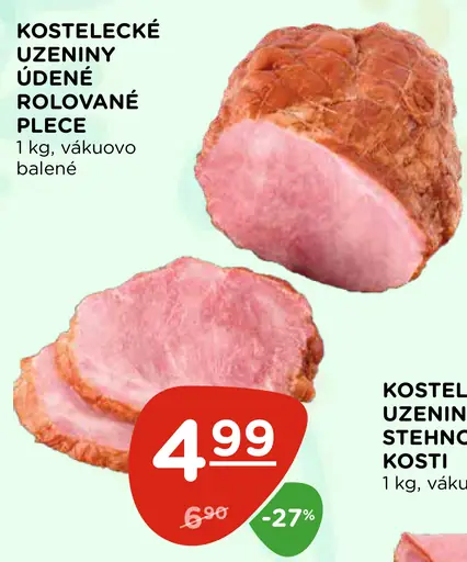 Kostelecké uzeniny Údené rolované plece