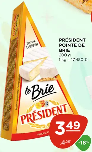 Président Pointe de Brie syr