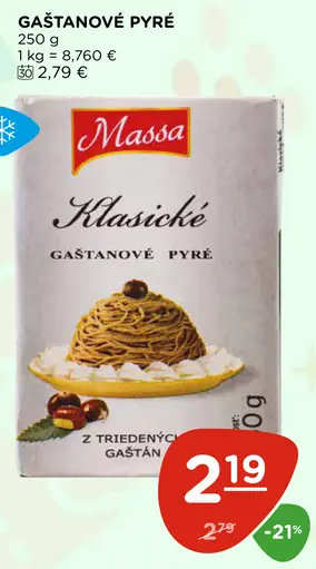 Massa klasické gaštanové pyré