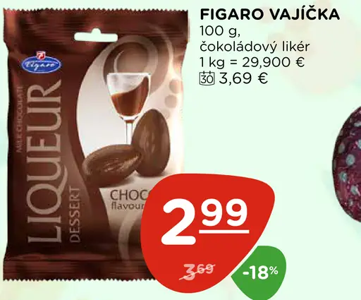 Figaro vajíčka čokoládové likéry