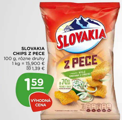 Slovakia Chips z pece rôzne druhy