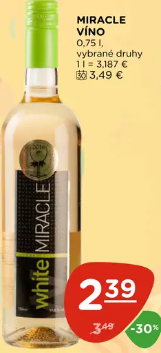 Miracle víno bílé