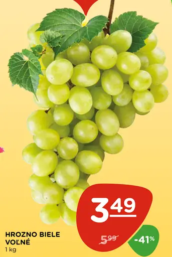 Hrozno bezkôstkové biele