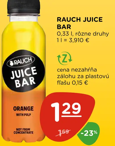 Rauch Juice Bar Orange With Pulp
