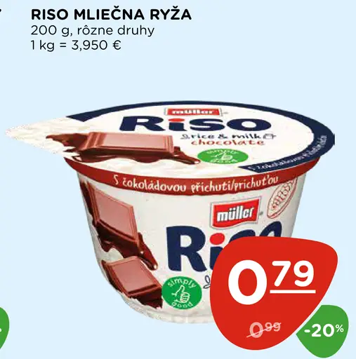 Riso Mliečna ryža rôzne druhy