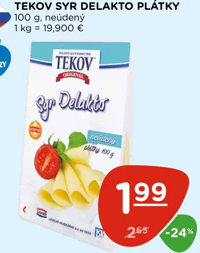 Tekov syr delikát plátky