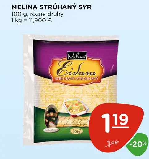 Melina strúhaný syr