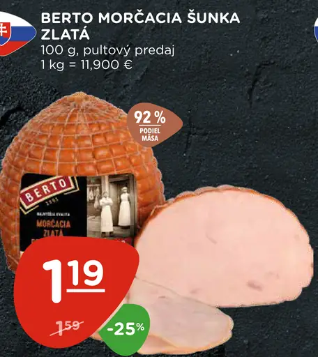 Berto morčacia šunka zlatá