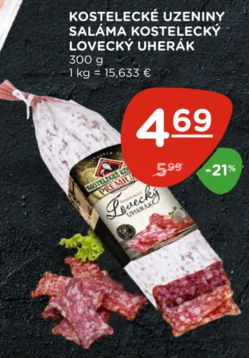 Kostelecké Uzeniny saláma Kostelecký uherák