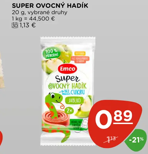 Emco Super ovocný hadíci bez cukru
